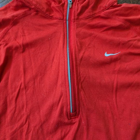 Ladies Nike Dri-fot 1/4 Zip Long Sleeve Pullover Lightweight Layer Shirt Size M - Picture 4 of 7
